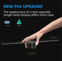 3D Advertising Projector Wifi Led Sign Holographic Lamp Player Remote Advertise Display 3D Fan Hologram Projector Logo Light 2