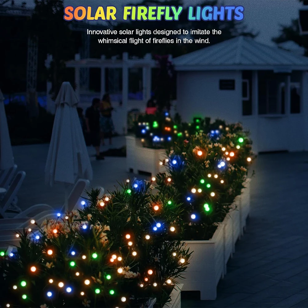 1pc 6/8/10LED Pack Solar Firefly Lights,Upgraded Solar Garden Lights Outdoor Waterproof Solar Swaying Landscape Outdoor Lights ﻿ 5