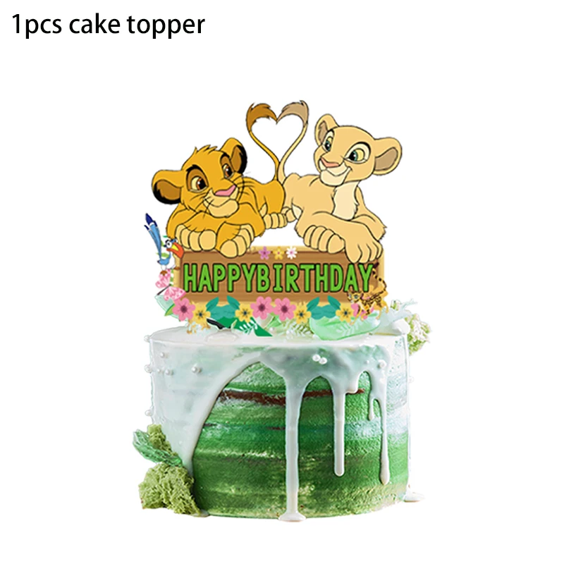 Disney Lion King Simba Theme Party Decorations Cup Plate Banner Tablecloth Backdrop for Kids Boys Birthday Party Decor Supplies
