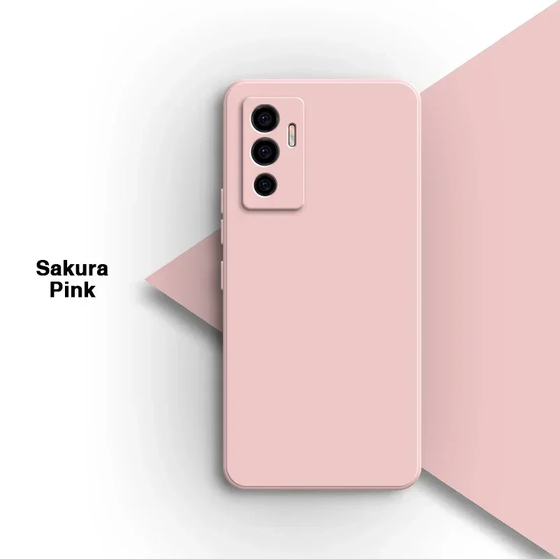 Premium Square Silicone Phone Case - Soft Liquid Shell