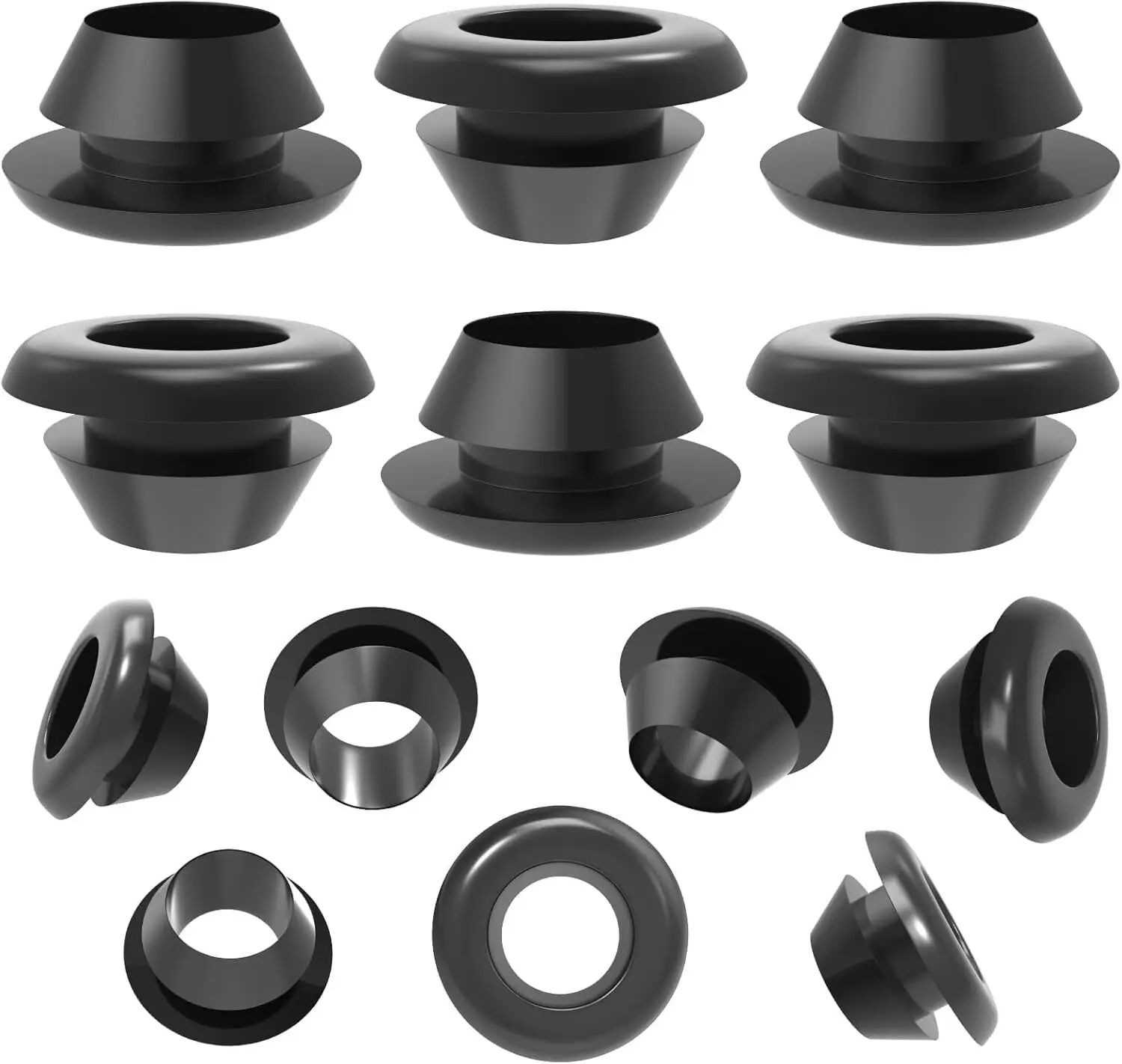 70Pcs Rubber Grommet Kit Cable Wire Hole Grommets Automotive Wiring Electrical Panels Dust Proof Moisture Resistant