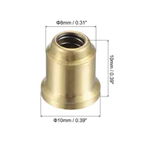 Uxcell 4Pcs Brass Push Button Flange Grease Oil Cup 8mm Ball Oiler for Lubrication System 2