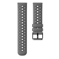 Breathable Two - Tone 22mm Smartwatch Strap with Round Hole Design - 22mm universal (Coal - Black)