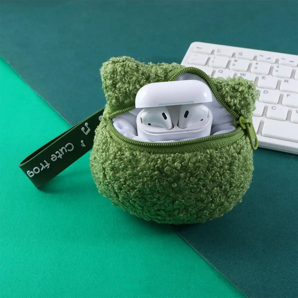 Cute Frog Plush Keychain & Coin Purse – Mini Storage Bag For Earphones, Cards, Coins, & More - View #14