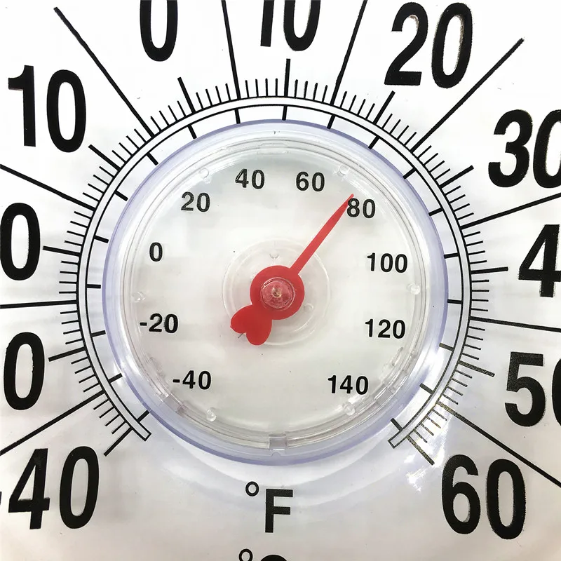 Large 7"  Indoor Outdoor Rubber Suction Cup Window Thermometer 4
