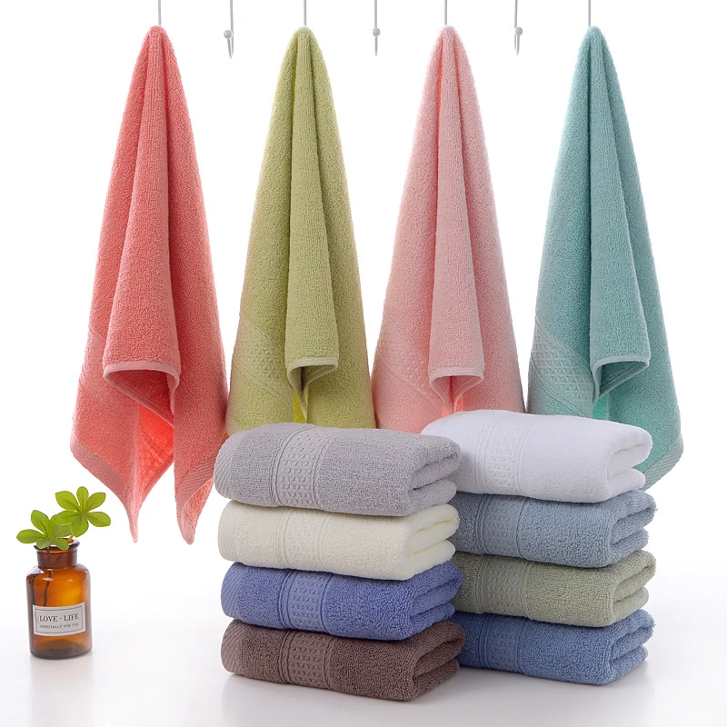 Pure cotton thickened household couple towel Not falling off soft absorbent adult large bath towel Daily face wash handkerchief 5
