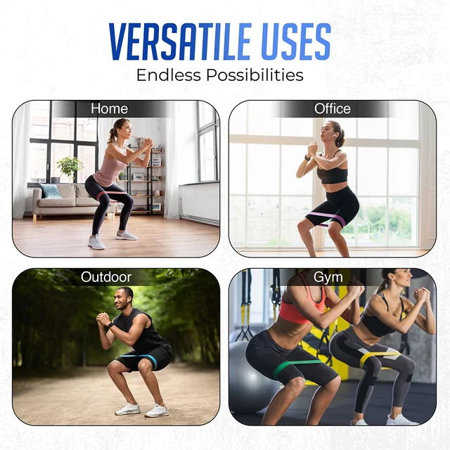5PCS Resistance Bands Fitness Set Rubber Loop Bands Strength Training Workout Expander Yoga Gym Equipment Elastic Rubber Loop 5