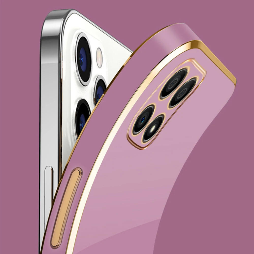 Luxury Shockproof Plating Square Phone Case – Enhanced Protection and Style