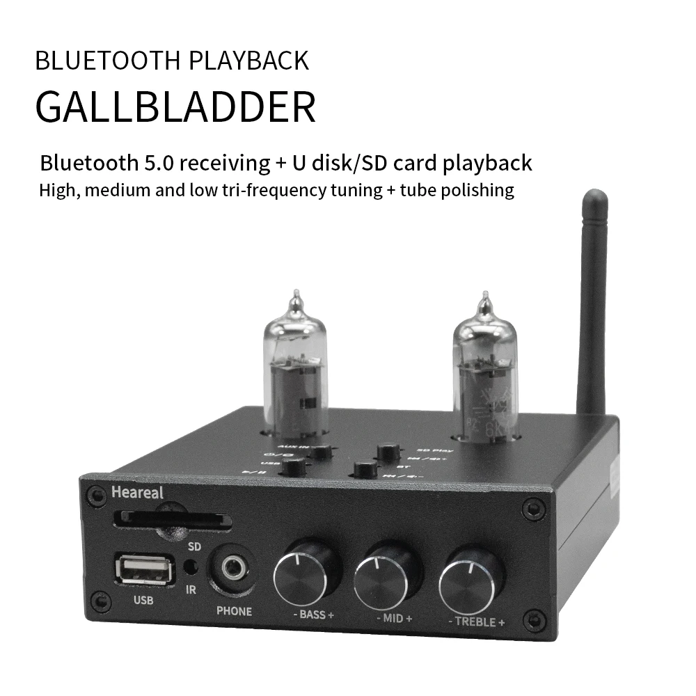 

Усилитель звука для наушников 6J5/6K4, HiFi, Bluetooth 5,0