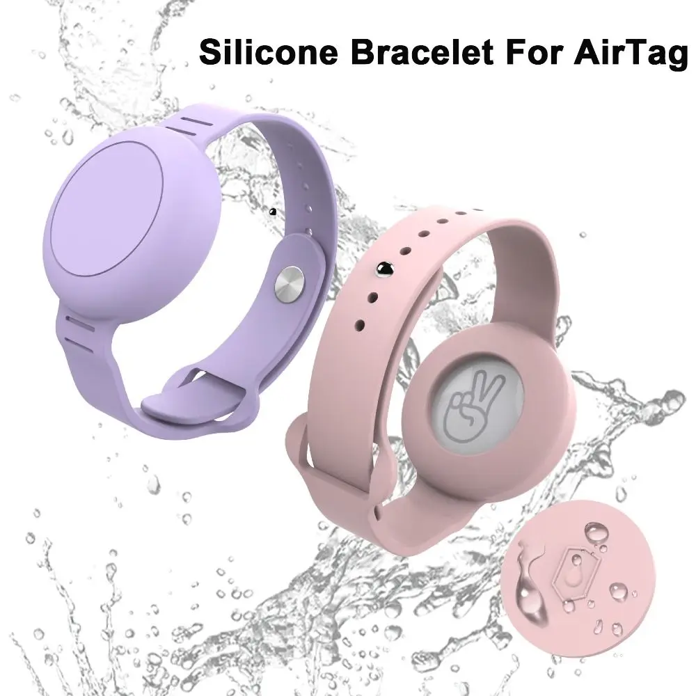 Kids' Waterproof Silicone Strap Wristband for Apple Airtag, Enhanced Holder and Bracelet Accessories