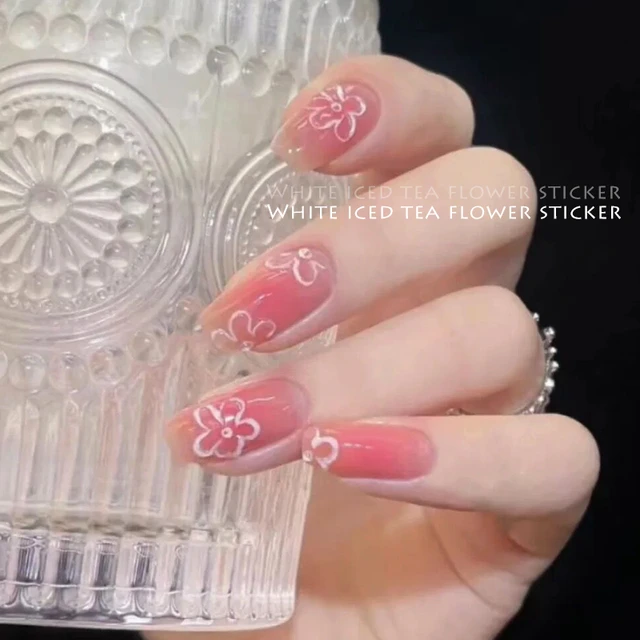 Stickers Nails Water Flowers  Sticker F Nail Flowers Design - 3d Flowers  Design Nail - Aliexpress