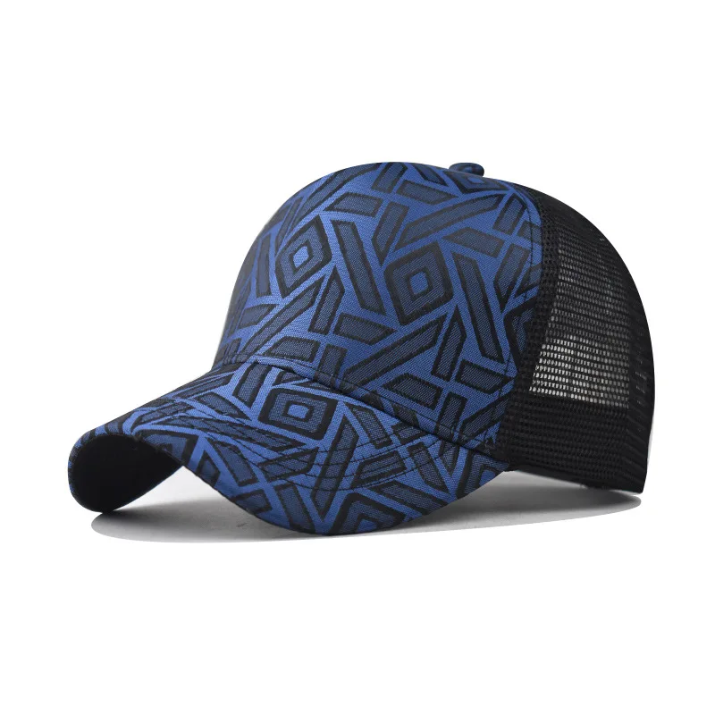 54-60Cm Adjustable New Thousand Birds Rhombus Plaid Baseball Men's and Women's Plaid Cap Plaid Fashion Hat Black Flat Brim Hat
