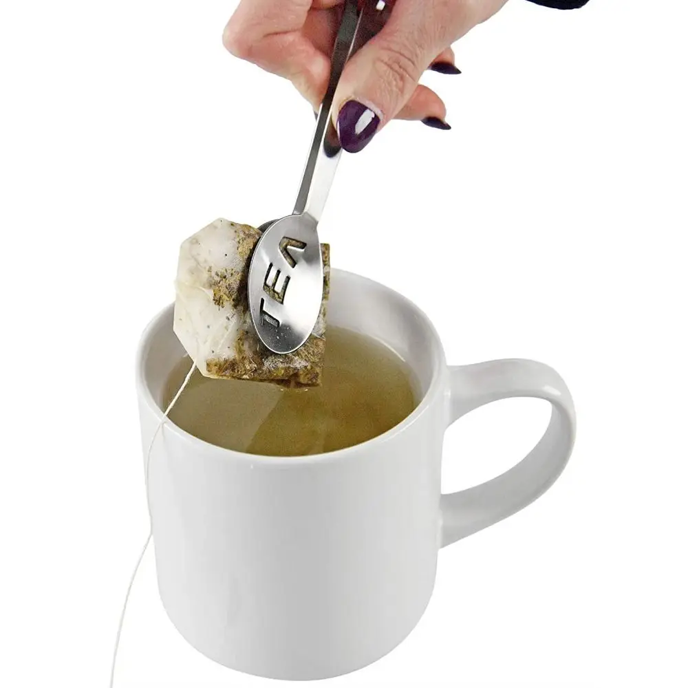 12.3/17cm Stainless Steel Tea Bag Clip Tongs Teabag Squeezer Tea Leaf Strainer Holder Grip Spoon Mini Sugar Lemon Ice Cube Clip