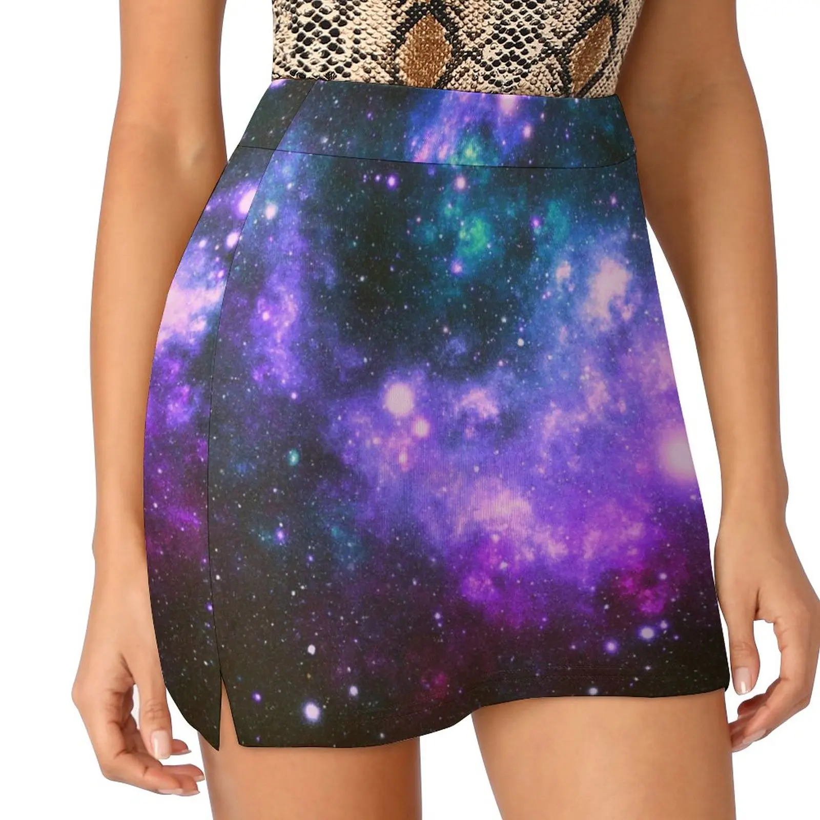 

Galaxy Nebula Purple Teal Blue Light proof trouser skirt skirt for women fairy grunge korean skirt summer dress women 2024