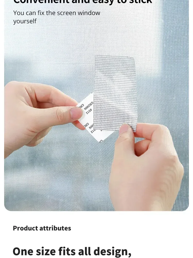 Description Picture 3 of itemWindow Screen Repair Tape Self Adhesive Mesh Tape Net Door Fix Patch Anti Insect Mosquito Mesh Broken Holes Repairing