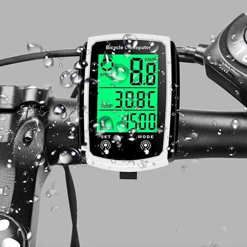 Bike Computer,Waterproof Wired Bicycle Speedometer Odometer Cycle Computer LCD Display,Electric Bike Control Panel