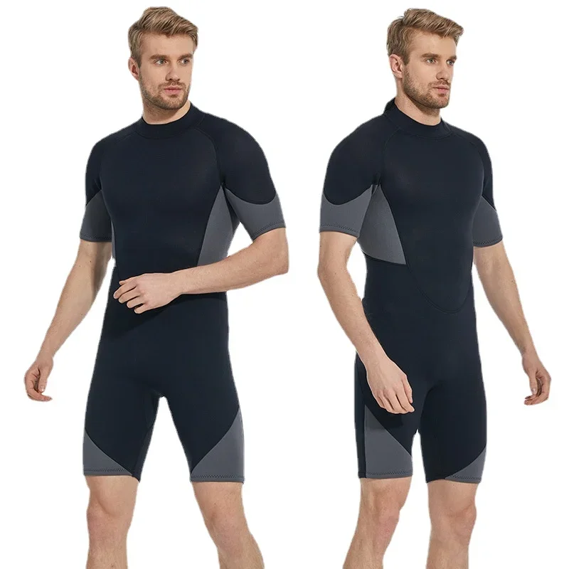 Men's Neoprene Spearfishing Wetsuit Short Sleeve Scuba Diving Suit One Piece Surfing Jellyfish Wet Suit 2mm 3mm diving suits