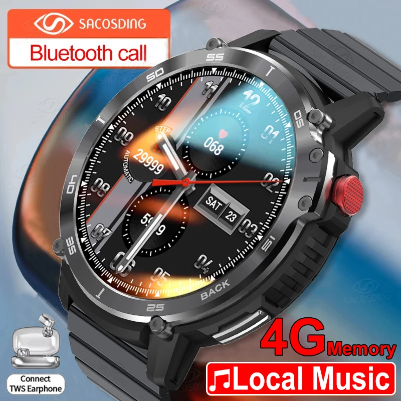 

New Local Music watch 4G Memory Watches Sports IP68 Waterproof Watch Men Call Watch Men