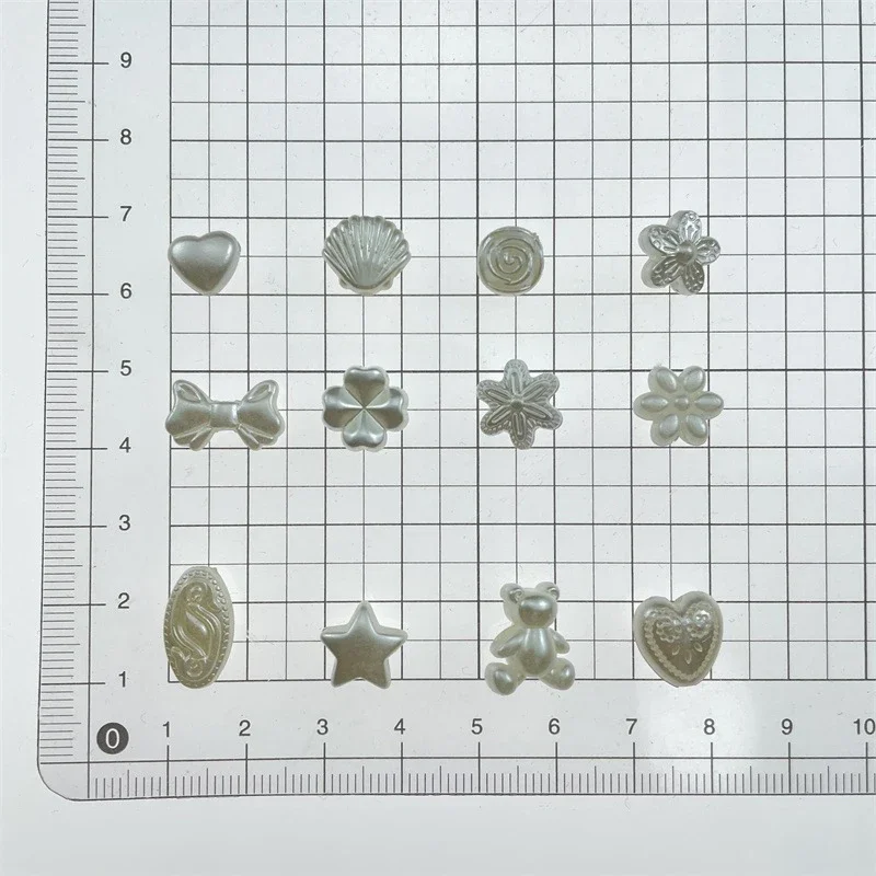 Love Heart Beads Perforated Imitation Pearls Beads For Jewelry Making Loose Spacer Beads DIY Necklace Bracelet Accessories