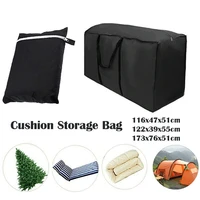 Garden Furniture Cushion Storage Bag Waterproof Anti-UV Rectangle Rip Proof 210D Oxford Fabric Christmas Tree Storage Bag 1/2PCS 1