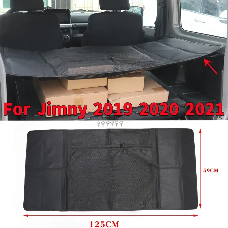 

Car Trunk Cover Curtain Rear Bracket Storage Accessories Fit for Jimny 2019 2020 2021