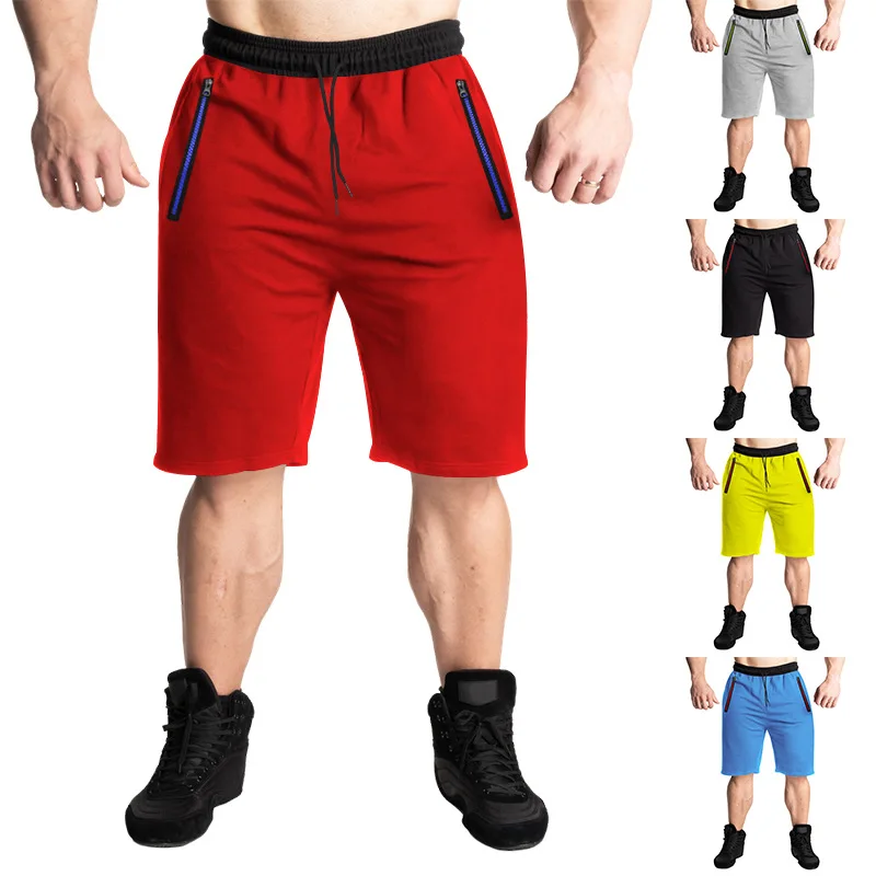

2023 European And American Men's Fifth Pants Solid Color Casual Sports Shorts Summer Men's Sports Pants Men