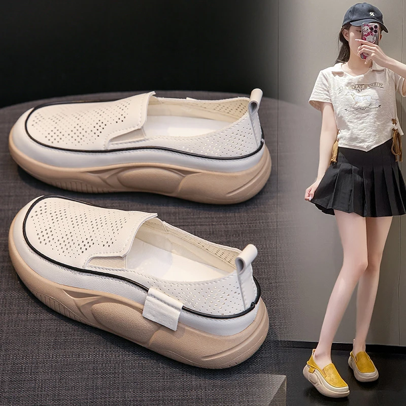 

Ladies Shoes Summer New Women's sneakers Comfortable Soft-soled All-match Women's Shoes Thick-soled Casual Slip-on Casual Shoes