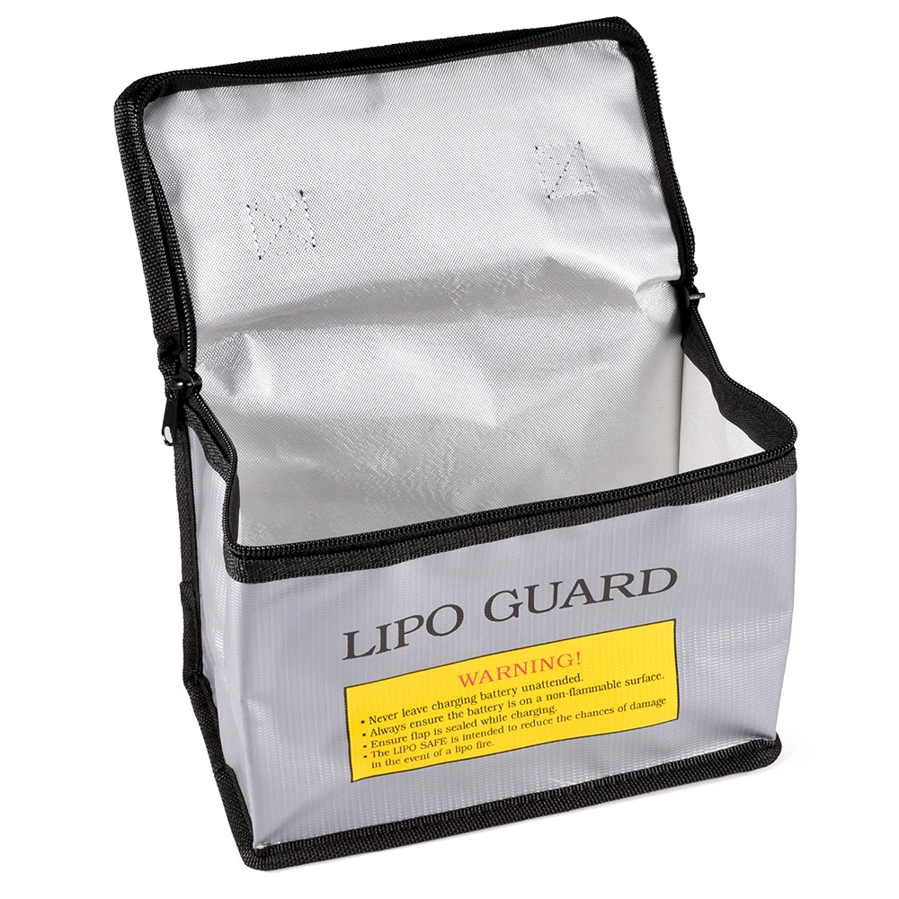 S3e973c16cdd2446ba1611ca5fbc1587eU Lipo Guard Safety Bag Fireproof Explosion-Proof Portable Lipo Safety Bag 215*115*155mm for RC FPV Racing Drone Car Battery Safe
