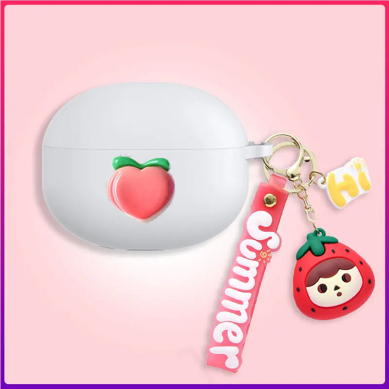 Per Amazon Echo Buds 2 Custodia Cute Sweet Strawberry Chain Cover Per Amazon Echo Buds2 Custodia Protettiva Per Auricolari In Silicone Fundas