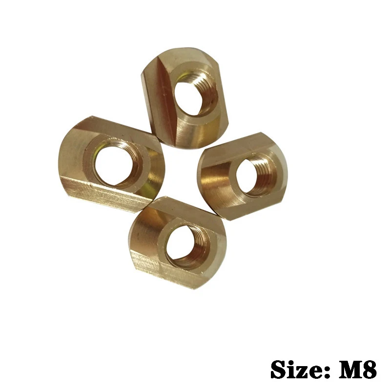 4 Pieces M6/M8 Mounting Brass T-Nuts For Water Sports T-Nuts For All Hydrofoil Tracks Surfing Accessories