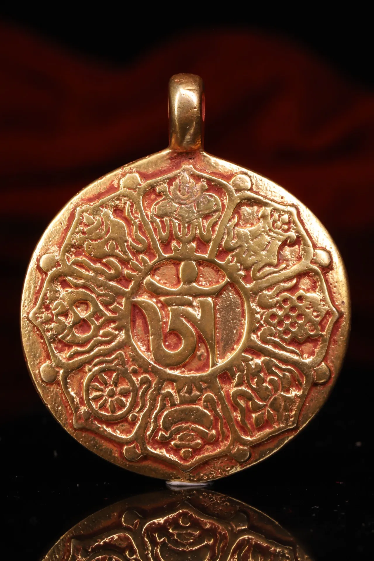 

CHina Elaboration Old Tibet Bronze Hand Made Chiseling Nine Palaces And Eight Trigrams Metal Crafts Home Decorate #32