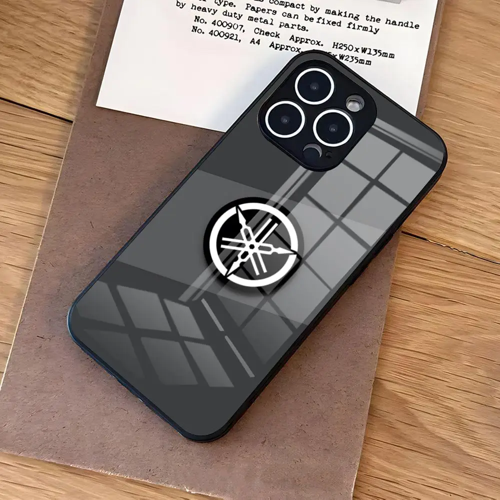 Yamaha Racing Black Glass Phone Case
