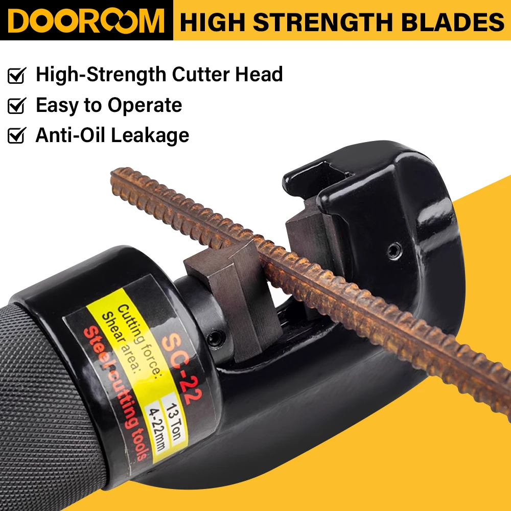 DOOROOM 14T Hydraulic Rebar Cutter Cutting Tool Split Pliers Manual Hydraulic Shear SC-16/SC-22/SC-25 Rebar Cutter Rebar Shear 4