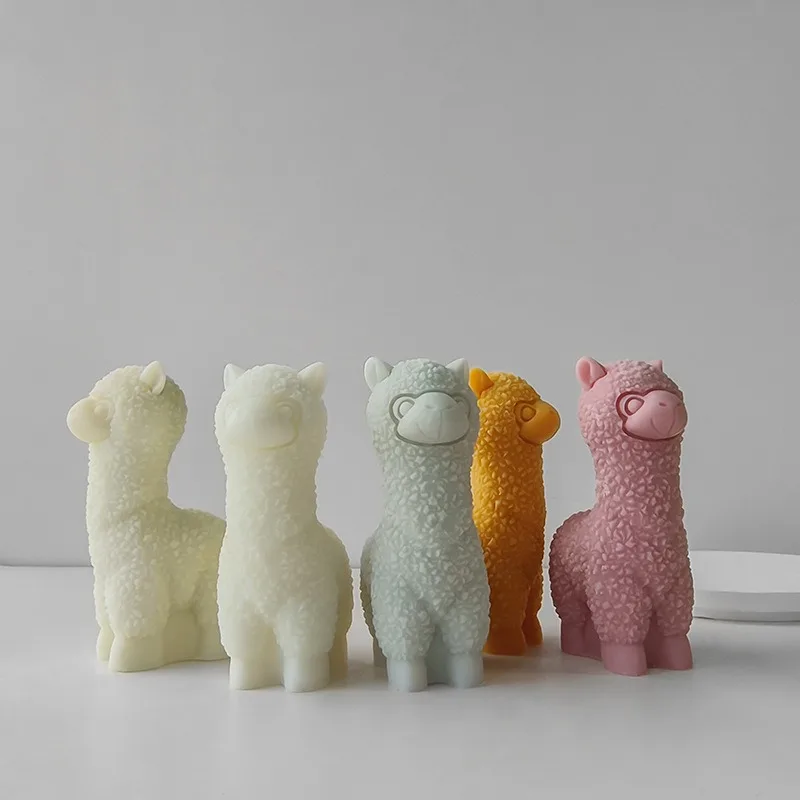 

3D Alpaca Silicone Candle Mold Cute Animals Sheep Aromatherapy Plaster Epoxy Soap Resin Making Supplies Home Decor Crafts Gifts