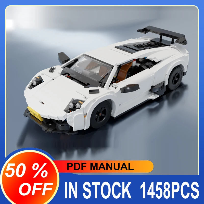 1251 Pz Nuovo Moc-137369 Bianco Super Sports Car Compatibile 10295 Blocchi Mattoni Puzzle Educativi Giocattoli Regali Di Compleanno