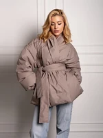 Vintage épaissir fausse fourrure laine veste femmes mode à capuche fermeture éclair poche lanterne manches manteau hiver femme vêtements d'extérieur quotidiens 6
