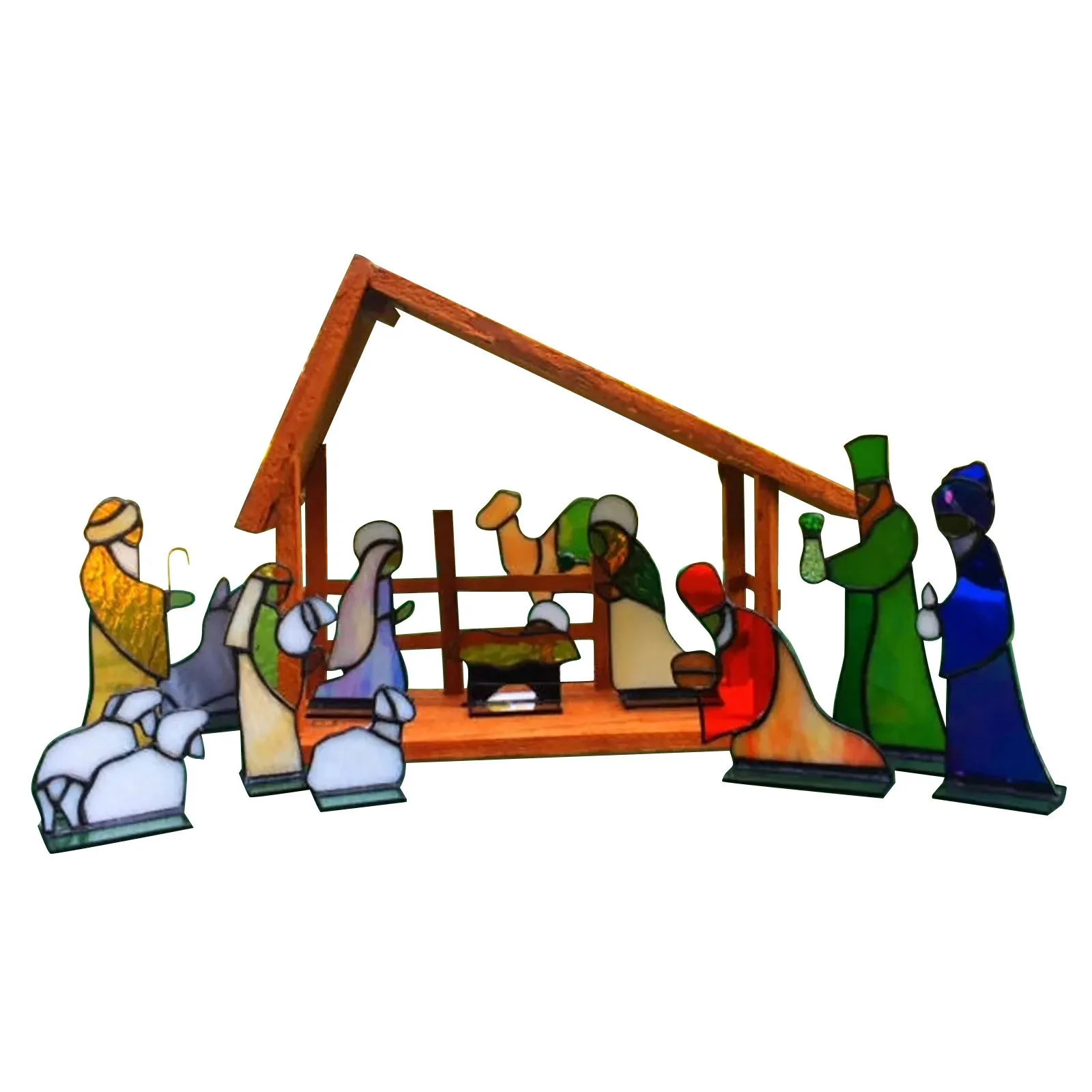Chirstmas Scenes Of The Birth Of Jesus Nativity Set Xmas Creative Gifts Nativity Scene Outdoor Festival Ornament Art Decorations