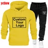 Autumn Men's Casual Tracksuit  DIY Hoodies Design Your Logo Set Sweatsuits Jogger Pant Suits Athletic Sports Casual Outfits 3