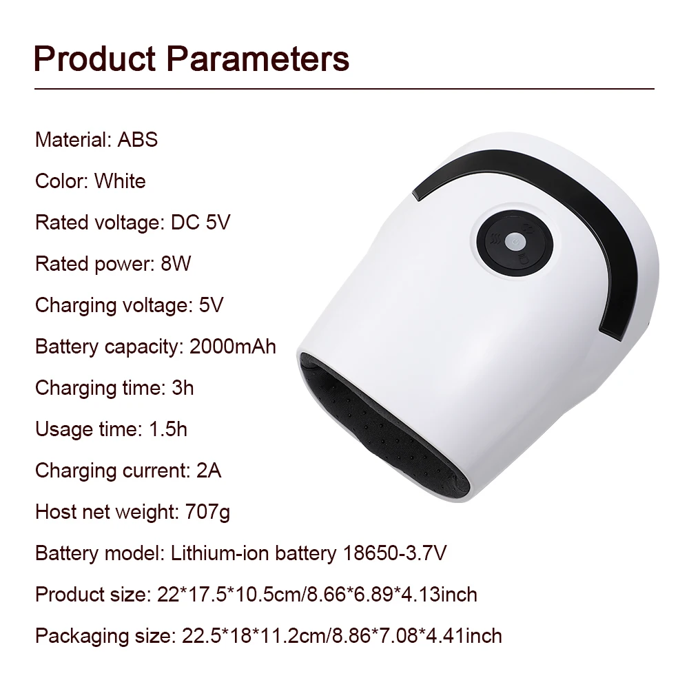 Hand Massager Intelligent Hot Compress 3 Mode 5 Gears Graphene Heating Electric Hand Air Pressure Massage Device Equipment 12