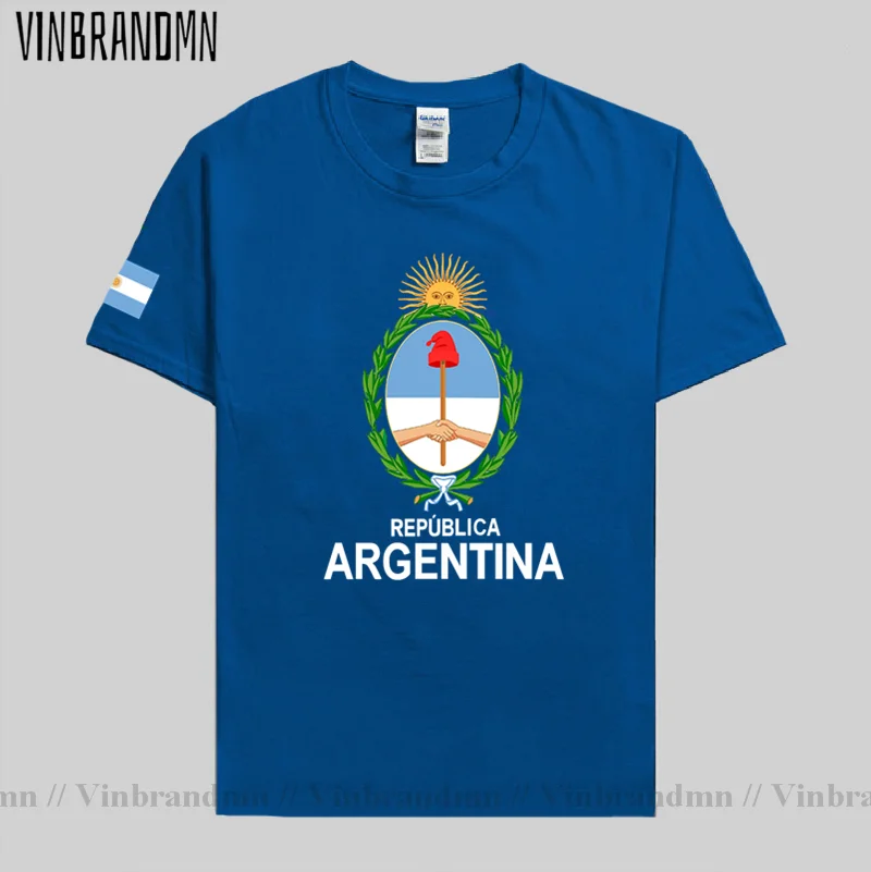 Argentina men t shirt Argentine jerseys nations team 100% cotton t-shirts fitness clothing streetwear tees country flag ARG 20