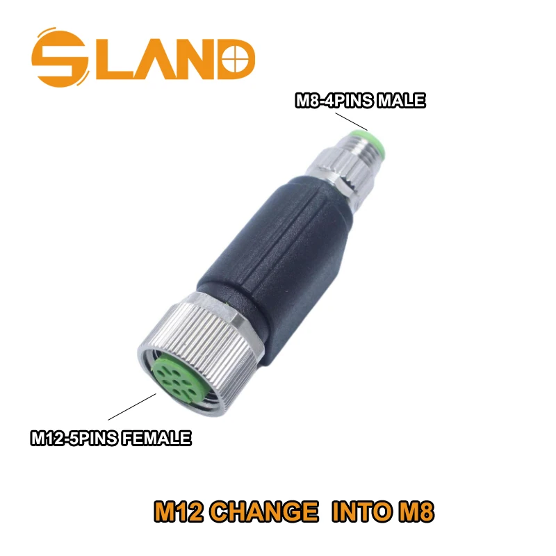 Конвертер M8 M12 Штекерный разъем, измененный на женский разъем