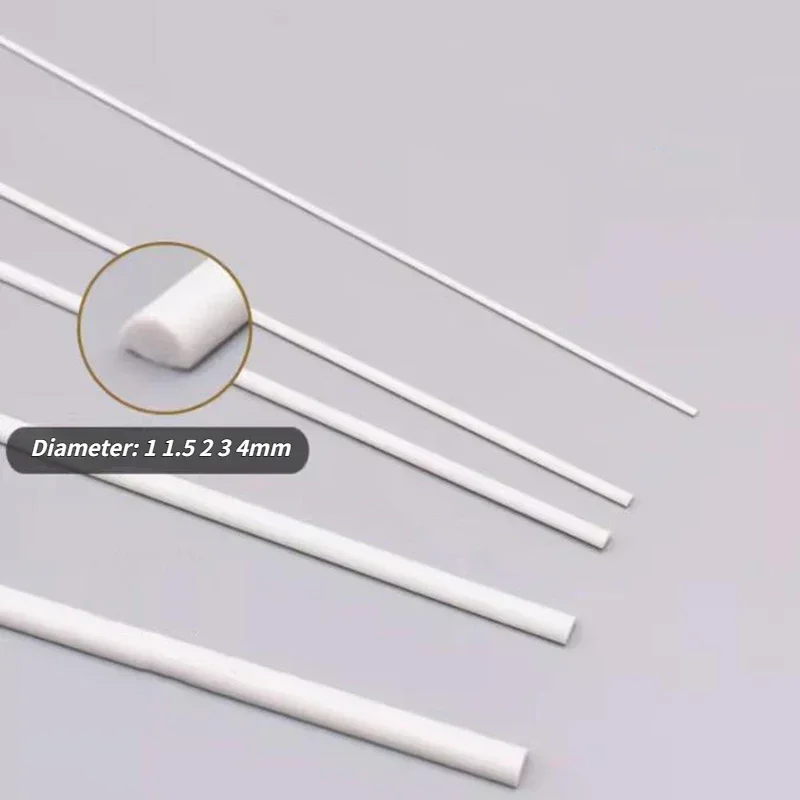 500mm ABS Half Round Rod Model Toys Diorama Sand Table Architecture Building Materials 1mm-6mm Plastic Stick Model Making Kits