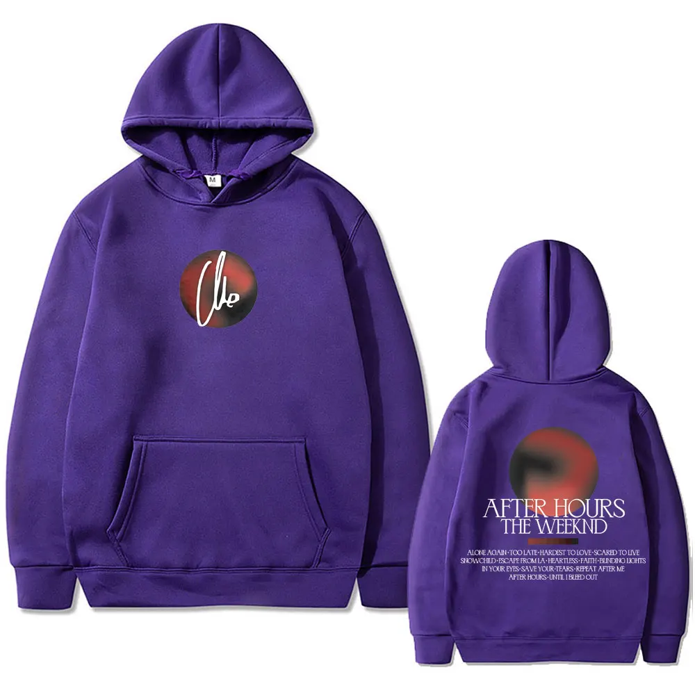 Rapper The Weeknd After Hours Print Hoodie Male Fashion Casual Sweatshirt Men Women Hip Hop Vintage Oversized Hoodies Streetwear