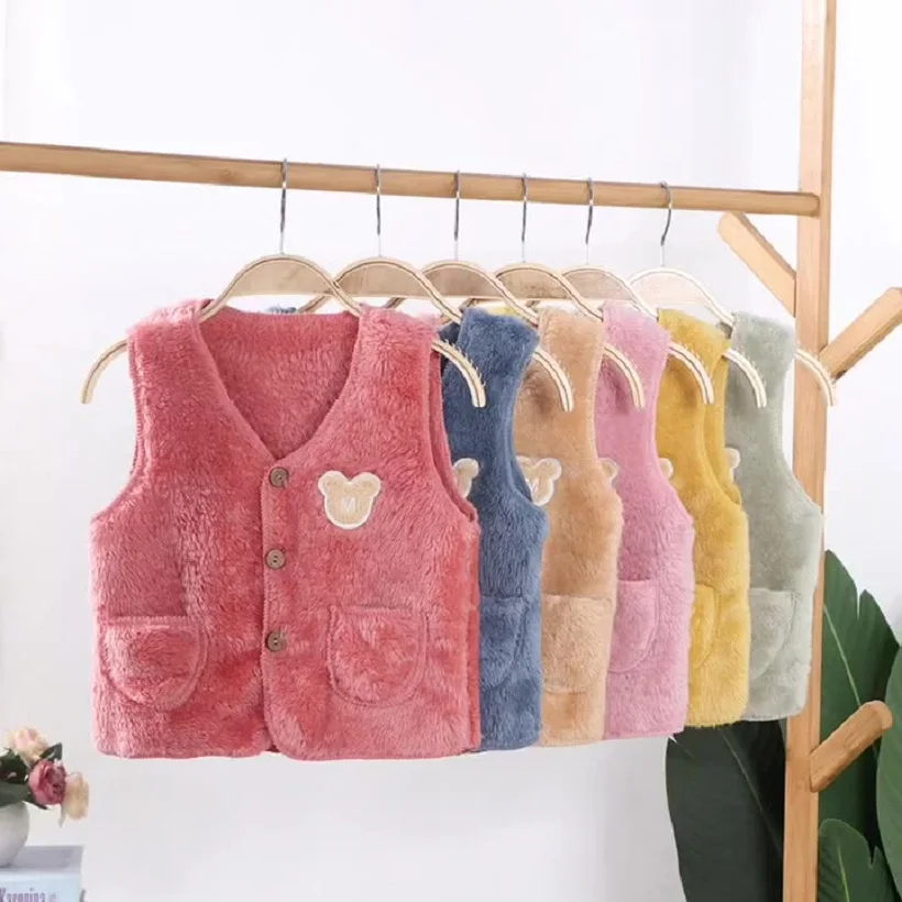 Chaleco De Piel Sintética Para Niños/ Niñas - Acolchado, Forro Polar, Sin Mangas - Abrigo Cálido De Invierno