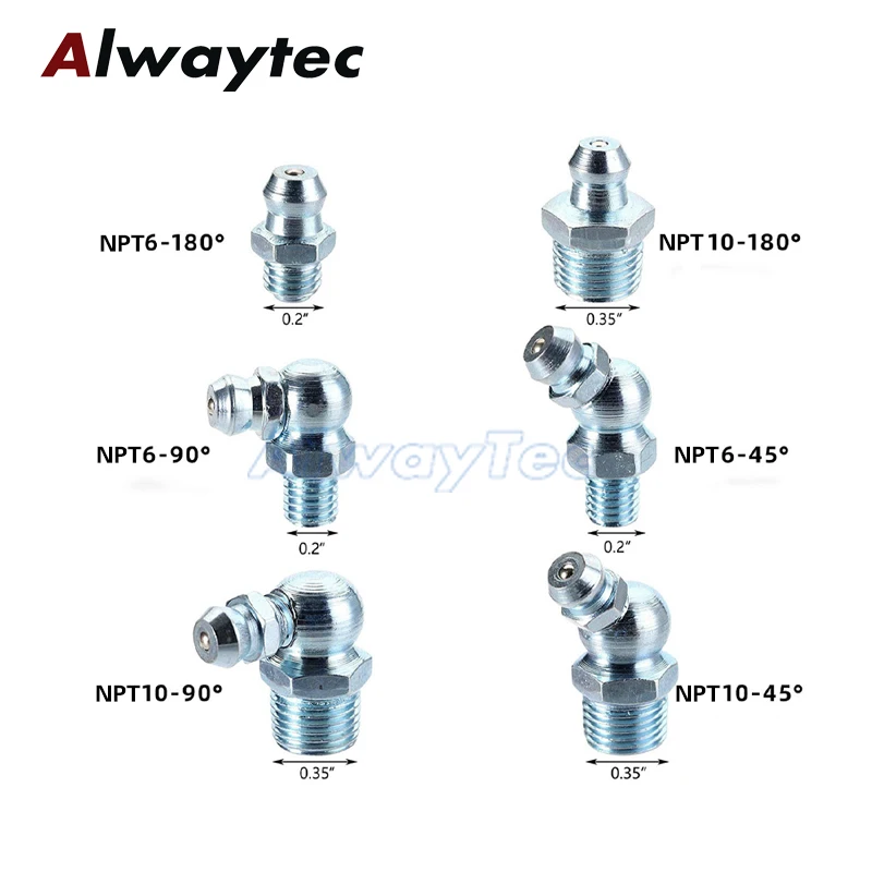 Zinc Alloy Hydraulic Grease Nipples Fitting Set 50pcs/110pcs grease gun coupler