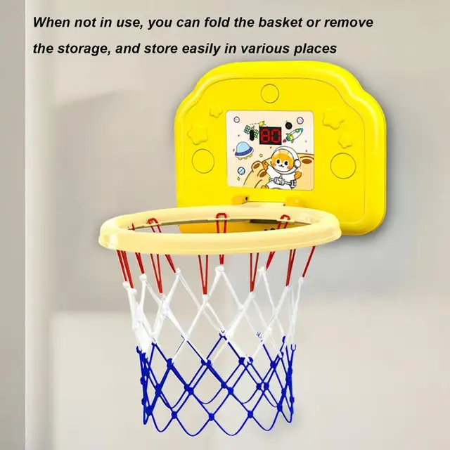 Basketball Hoop For Toddler Induction Automatic Scoring Compact Space-Saving Basketball Net Creative Sports Toy Equipped With 4