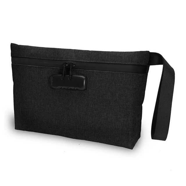 Pen + Gear Money Pouch Leatherette Material Security Deposit Bags Utility Zipper Bags - Black