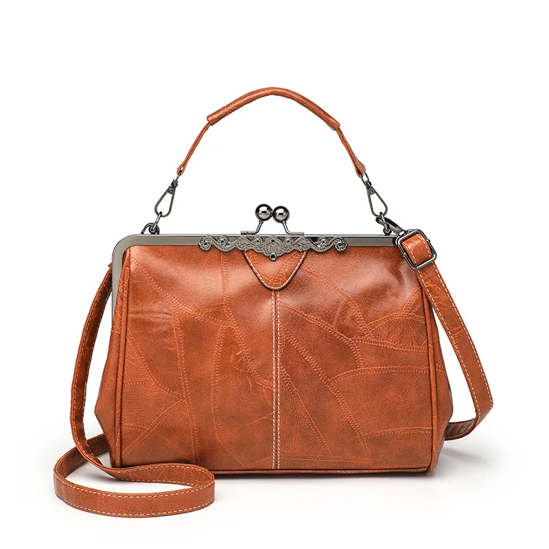 Women Handbag Vintage Shoulder Tote Bag Pu Leather
