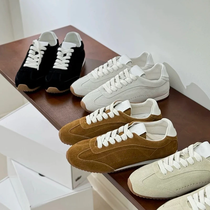 Unisex Damen-Freizeitschuhe aus Wildleder, Schnürschuhe, klassisch und vielseitig_voghion.com