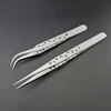 Industrial Tweezers Electronics Anti-static Curved Straight Tip Precision Stainless DIY Hand Tools Sets Forceps Phone Repair 2